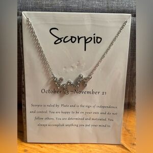 Silver Scorpio Zodiac Necklace
